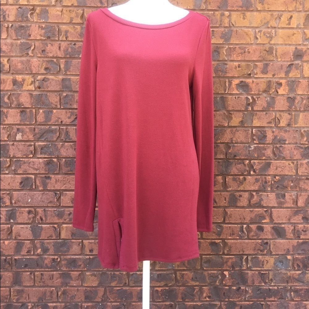 Burgundy Fall Knitted Sweater - Picture 7 of 8